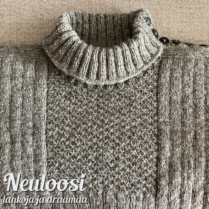 Tyylikkäästi toteutunut suunnitelma hailuotolaisen neulomisesta