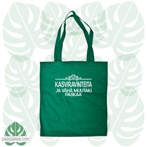 Kasviravinteita Ja Vähä Muutaki Paskaa Ostoskassi (vihreä)