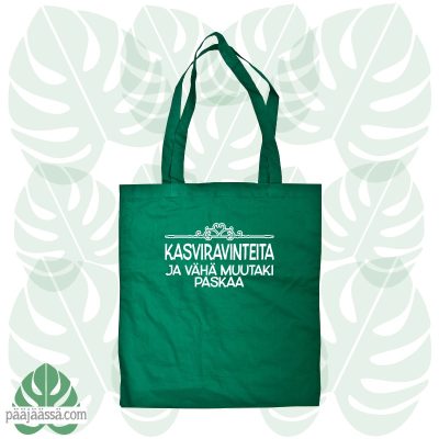 Kasviravinteita Ja Vähä Muutaki Paskaa Ostoskassi (vihreä)