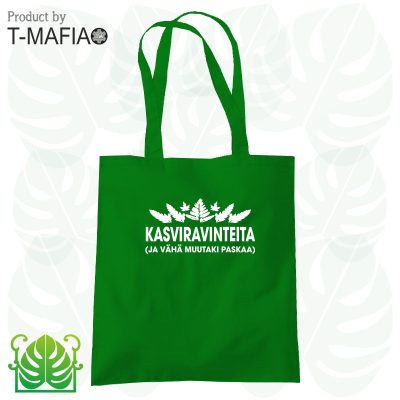 Kasviravinteita Ja Vähä Muutaki Paskaa Ostoskassi Vihreä